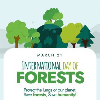 March 21, International forest day. International Forest Day celebration post, social media post, with green trees and earth globe on green background. Save forest save earth awareness banner concept, design Facebook post

March 21 - International Forest Day - Join us in celebrating the beauty and importance of forests with our social media post. Against a green background, this design features green trees and an Earth globe, symbolizing the vital connection between forests and the planet.

Share this post to raise awareness about the importance of forest conservation and its role in protecting the Earth's ecosystems. Together, let's advocate for the preservation of our forests and the well-being of our planet. 
International Day Of Forest Vector Design For Celebrate Moment stock illustration.